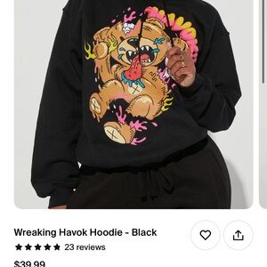 cute hoodie , very vibrant colors !! can go with multiple sneakers !! SIZE SMALL